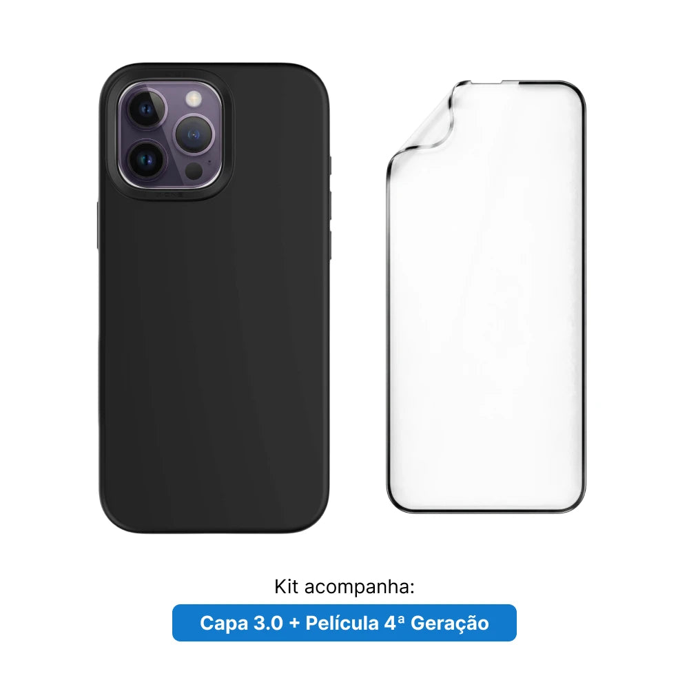 Kit 3.0. Película e Capa - Garantia da Tela e 1 ano da Case