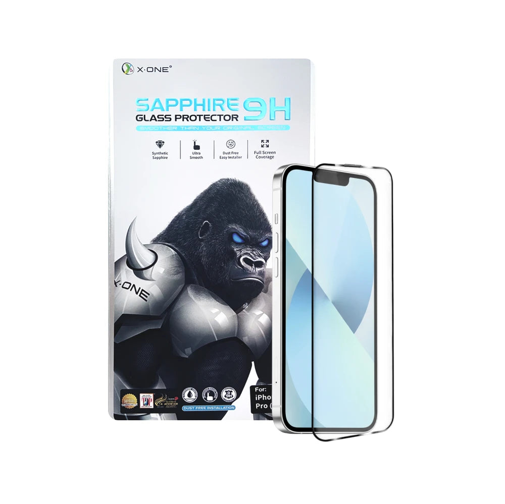 Película para iPhone de Vidro Safira com Aplicador | 3 Meses Garantia de Tela*