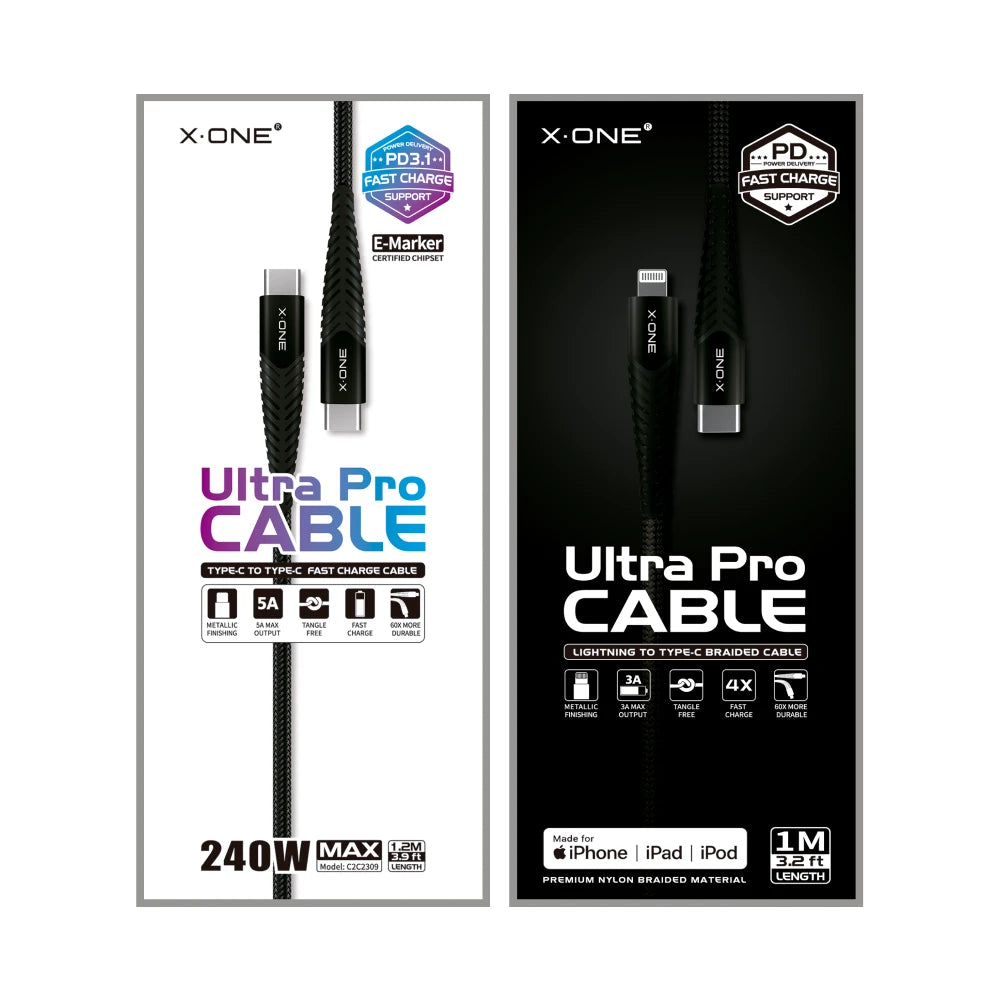 Ultra Pro Cable USB-C 240w 1M - 5 Anos de Garantia