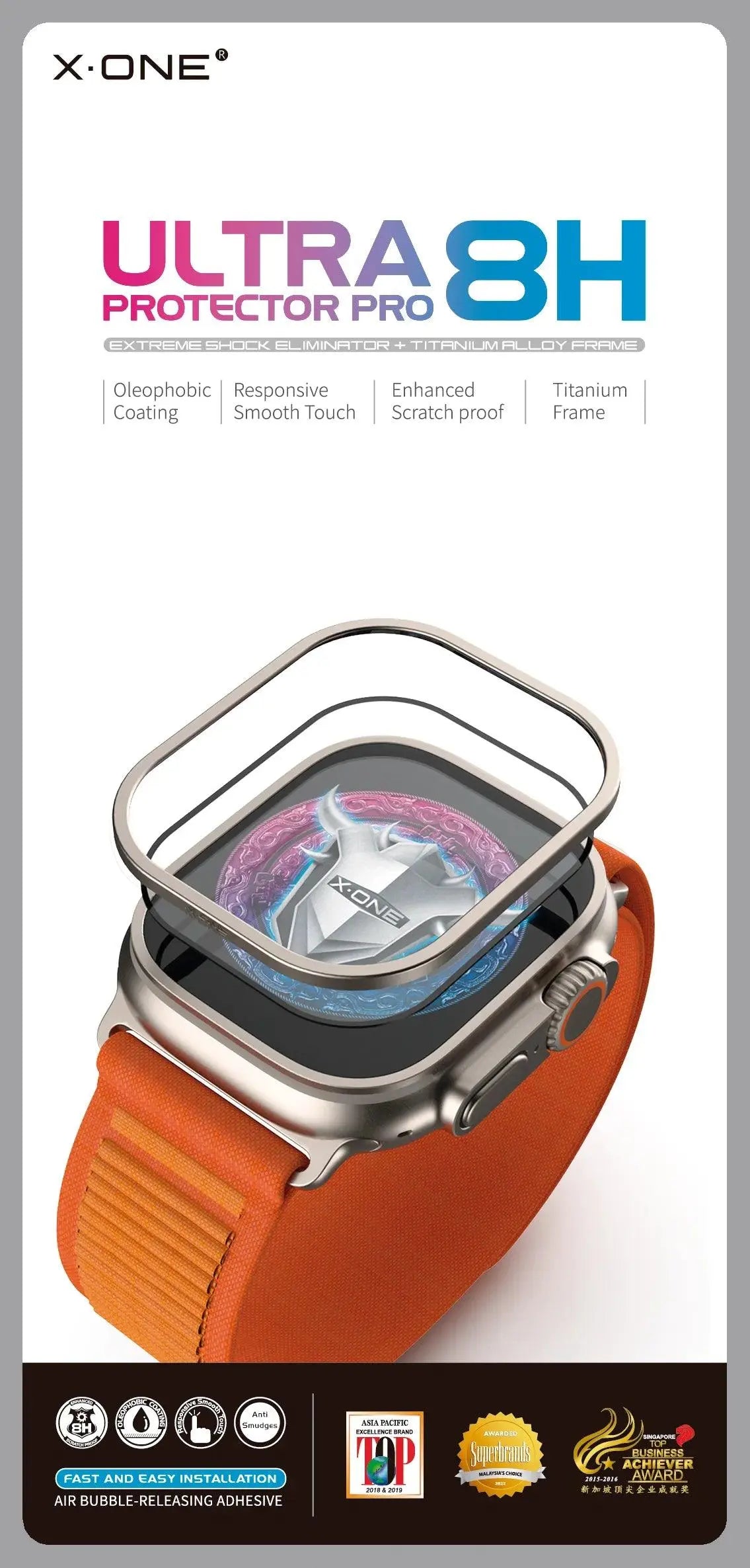 Extreme Shock Eliminator Ultra 8H 3ª Geração | Película Apple Watch Ultra - X-ONE ©