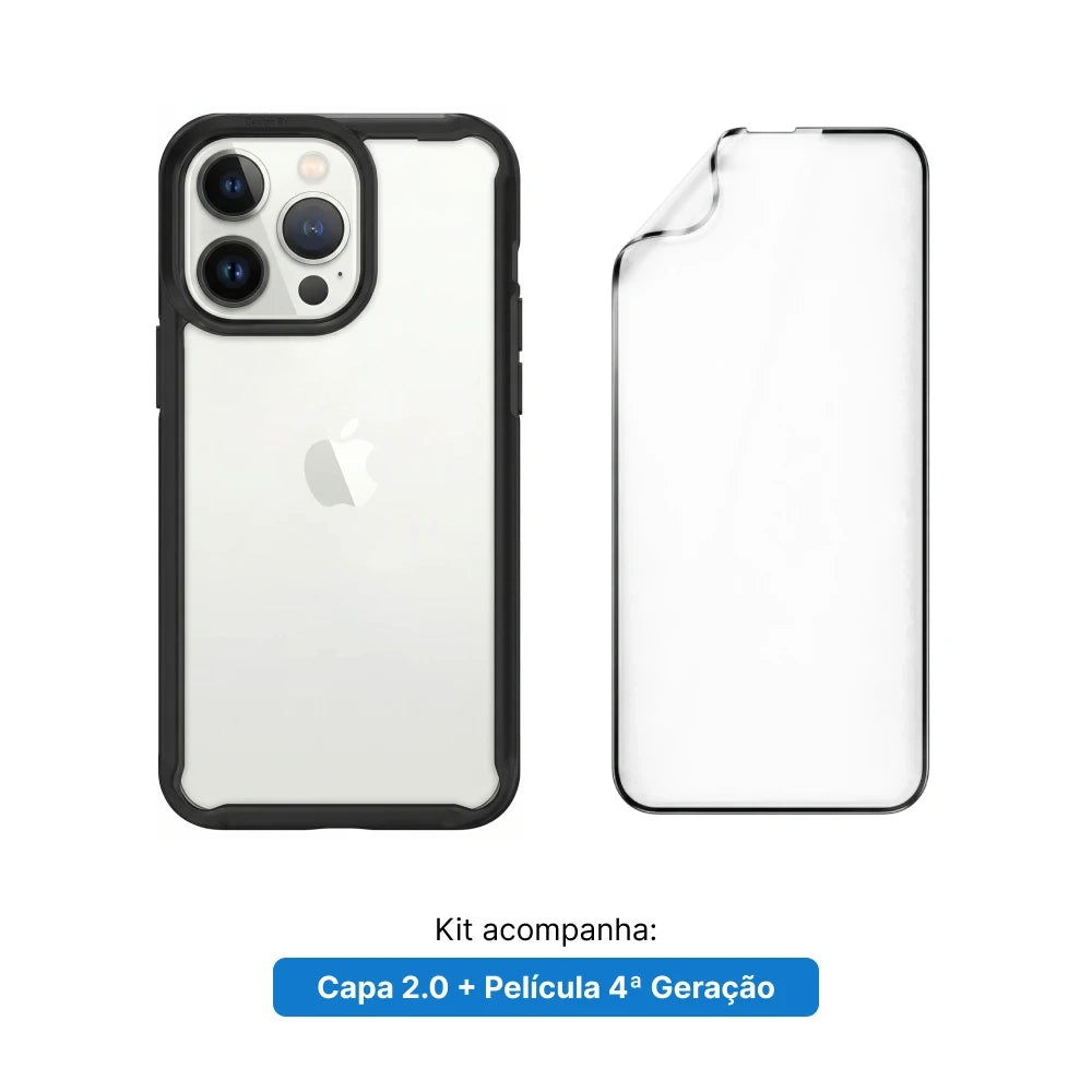 Kit 2.0. Película e Capa - Garantia da Tela e 1 ano da Case