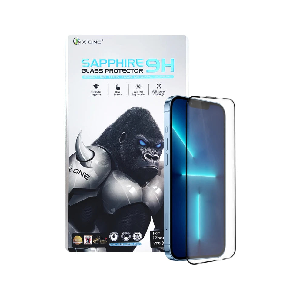 Película para iPhone de Vidro Safira com Aplicador | 3 Meses Garantia de Tela*