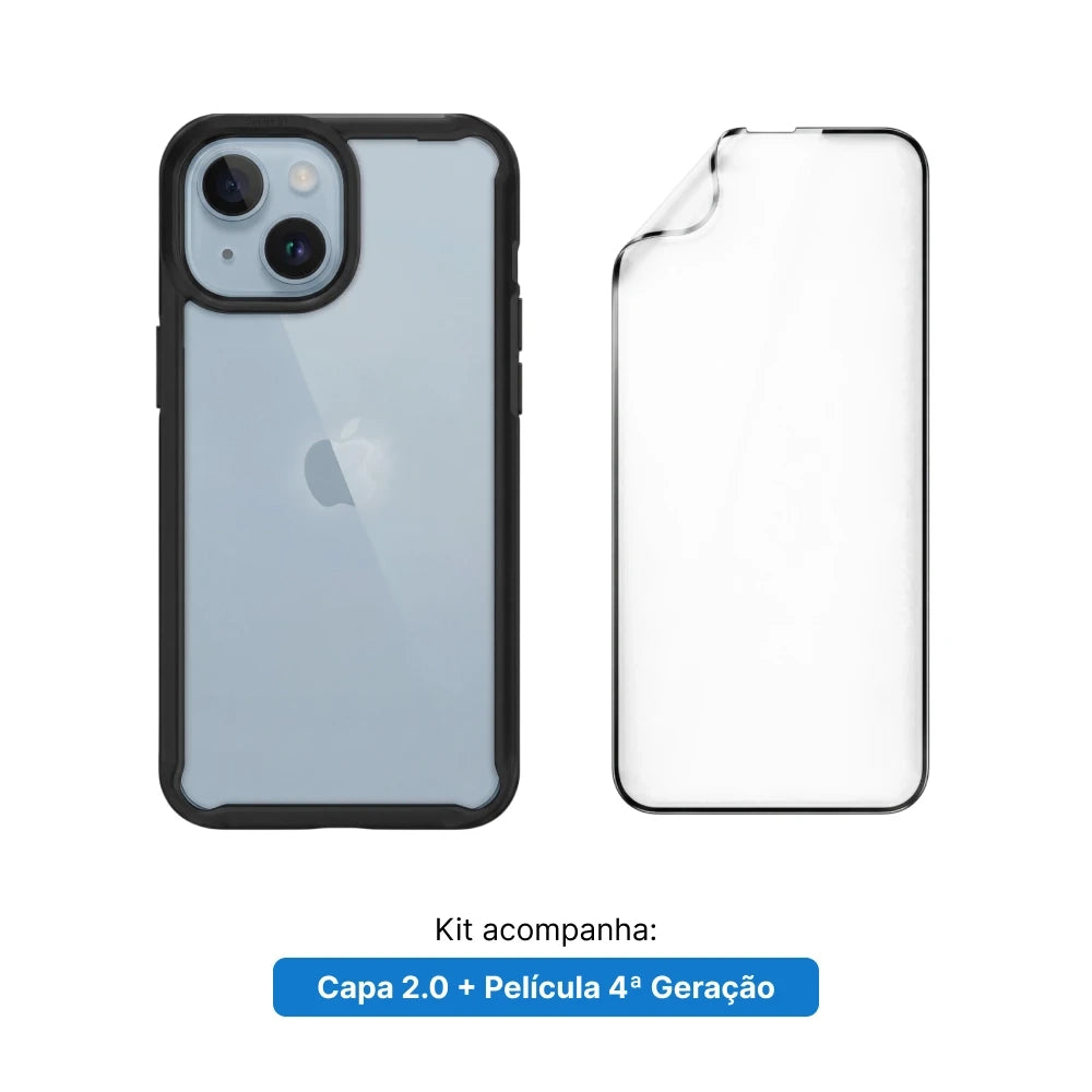 Kit 2.0. Película e Capa - Garantia da Tela e 1 ano da Case