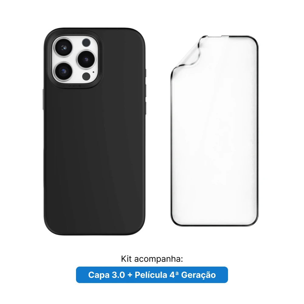 Kit 3.0. Película e Capa - Garantia da Tela e 1 ano da Case