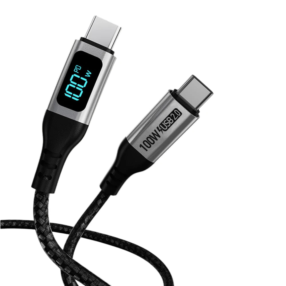 Cabo Ultra Pro Cable LED USB-C 100w 1,5M - 5 Anos de Garantia