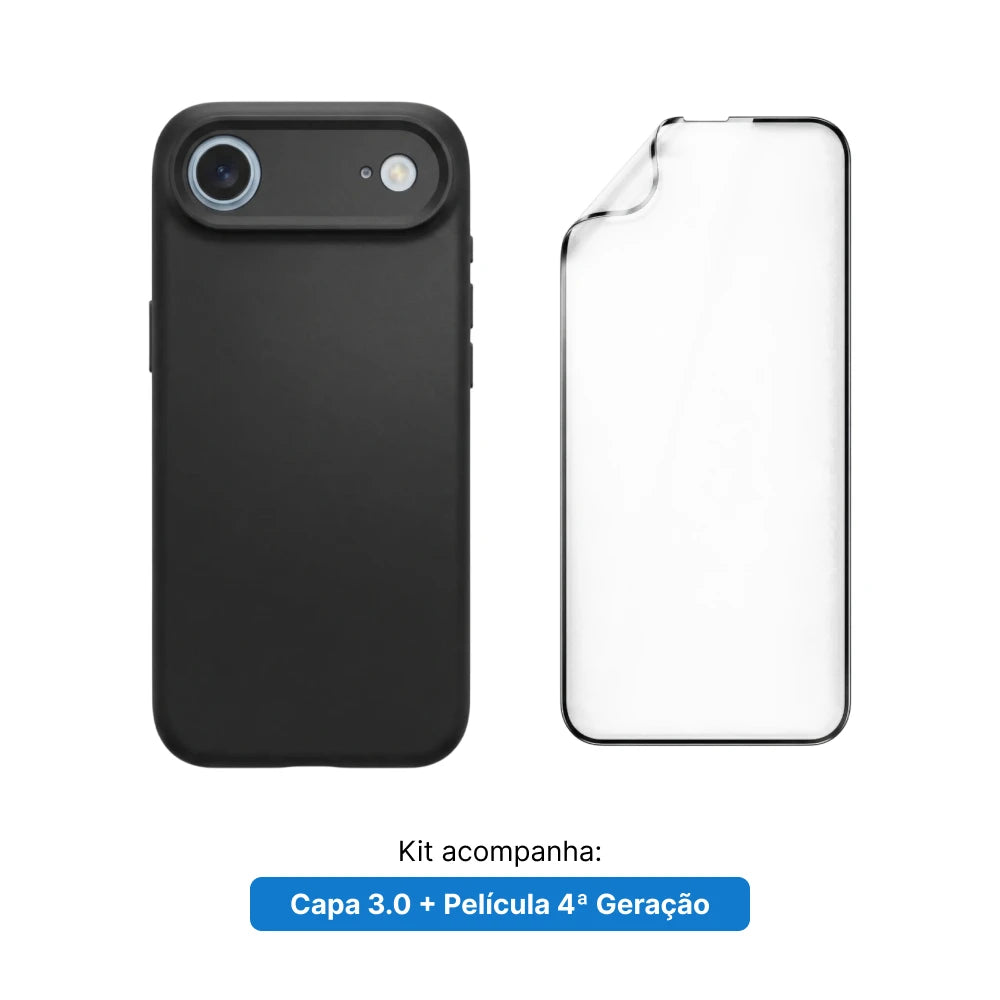Kit 3.0. Película e Capa - Garantia da Tela e 1 ano da Case