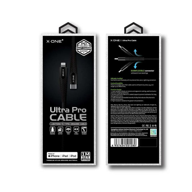 Cabo para iPhone USB-C Lighting 1M  5 anos de Garantia