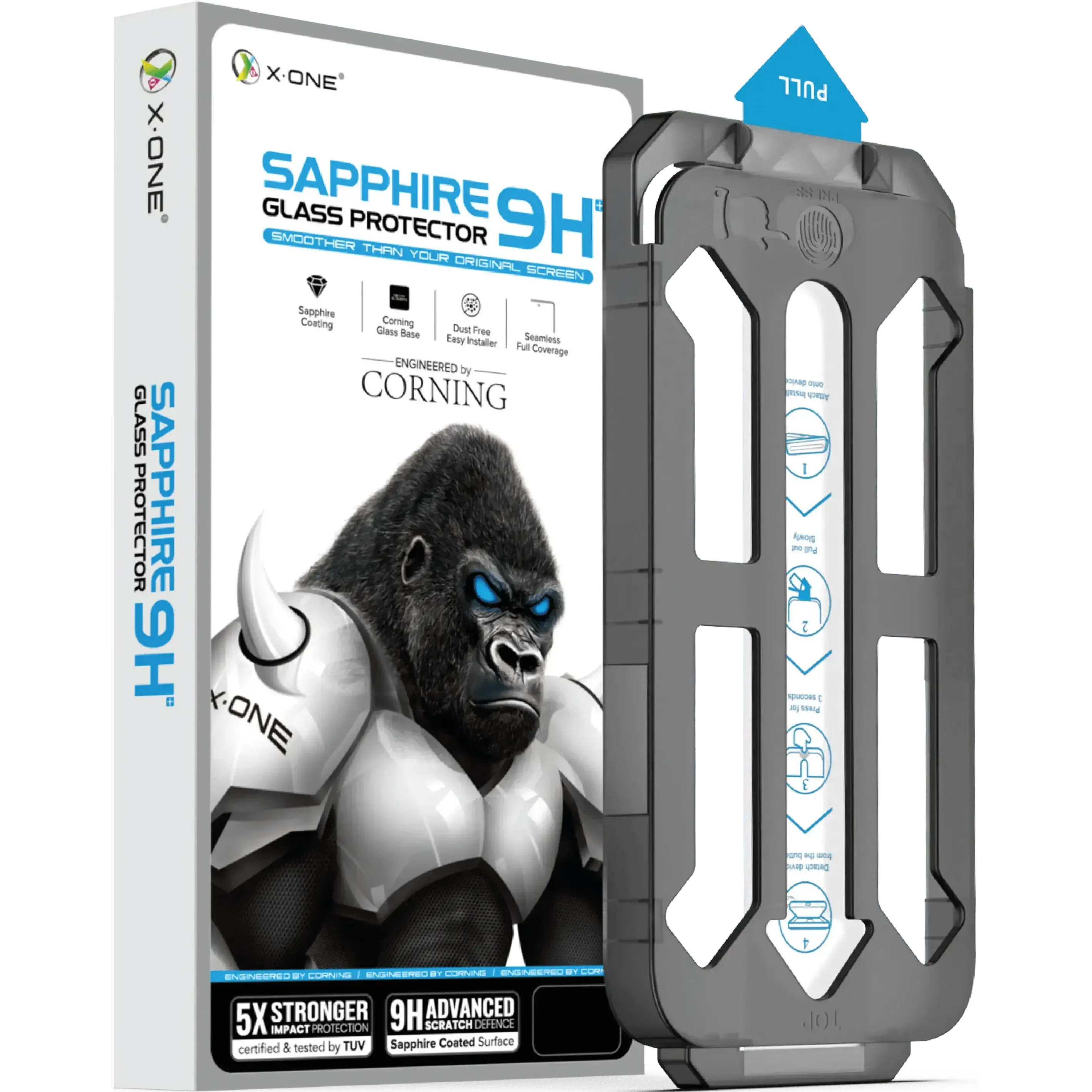 Sapphire Series 9H | Película de Vidro de Safira Com Aplicador - X-ONE ©